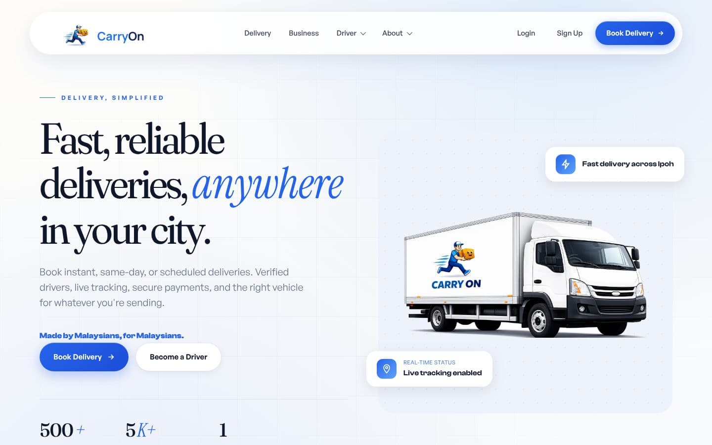 CarryOn homepage